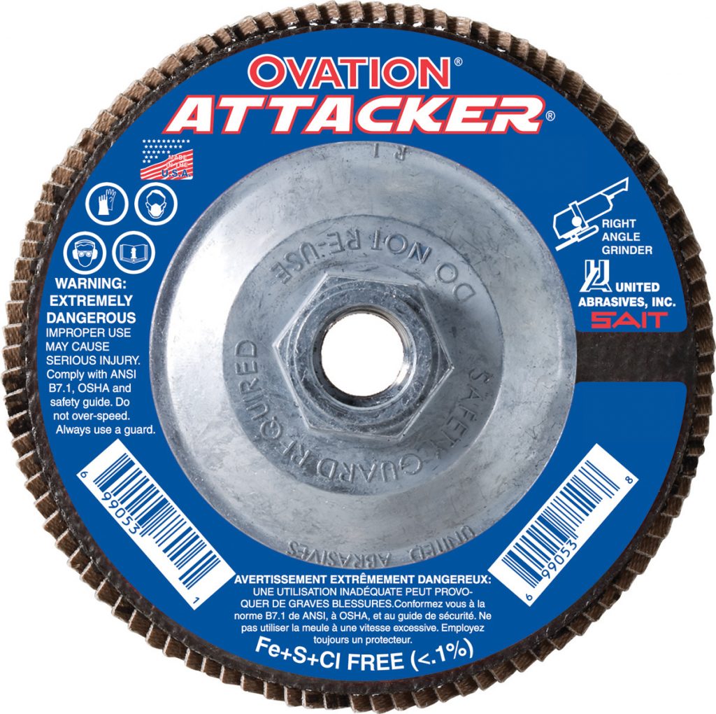 Flap Disc Hubbed Ovation Attacker DLP Industries