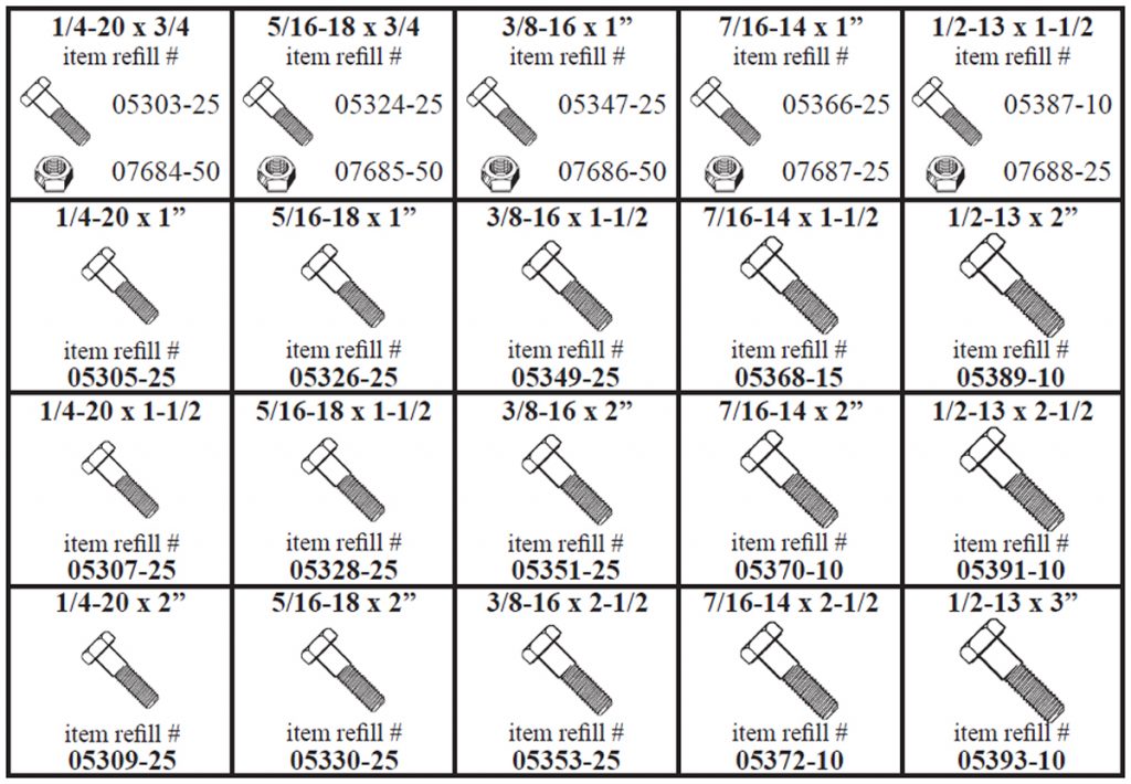 Hex Head Cap Screw Assortment DLP Industries