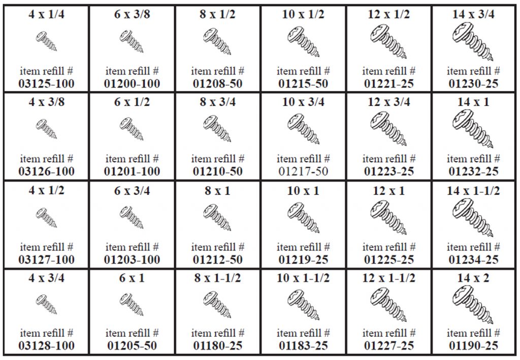 Sheet Metal Screw Pan Head Phillips Assortments DLP Industries